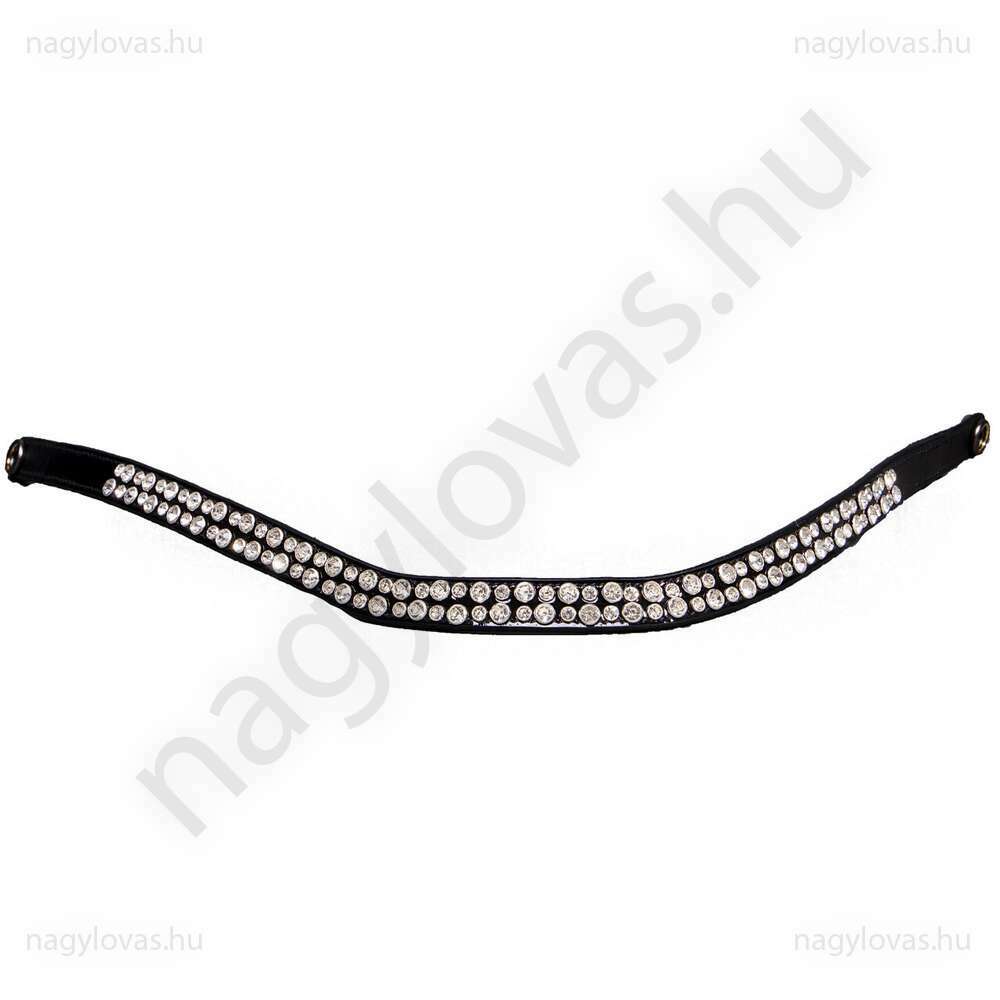 QHP SparklingStar homlokszíj barna/ezüst póni