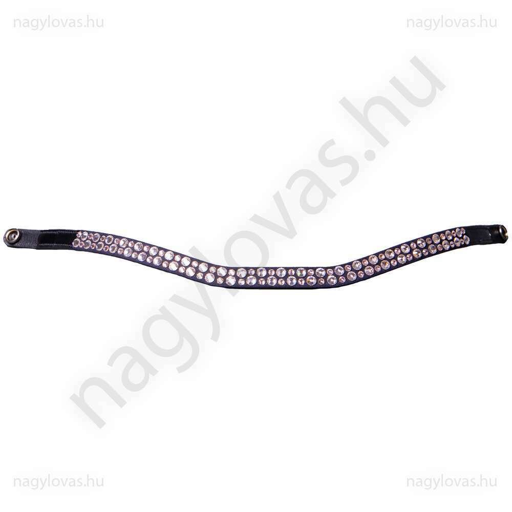 QHP StarGlow homlokszíj fekete/rózsaszín cob