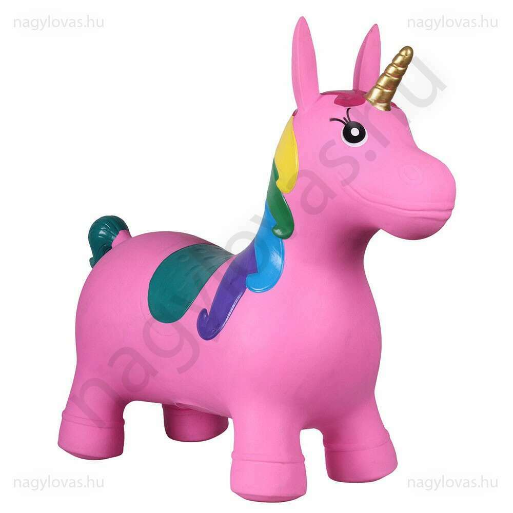 QHP Unicorn felfújható ugráló póni pink 50cm