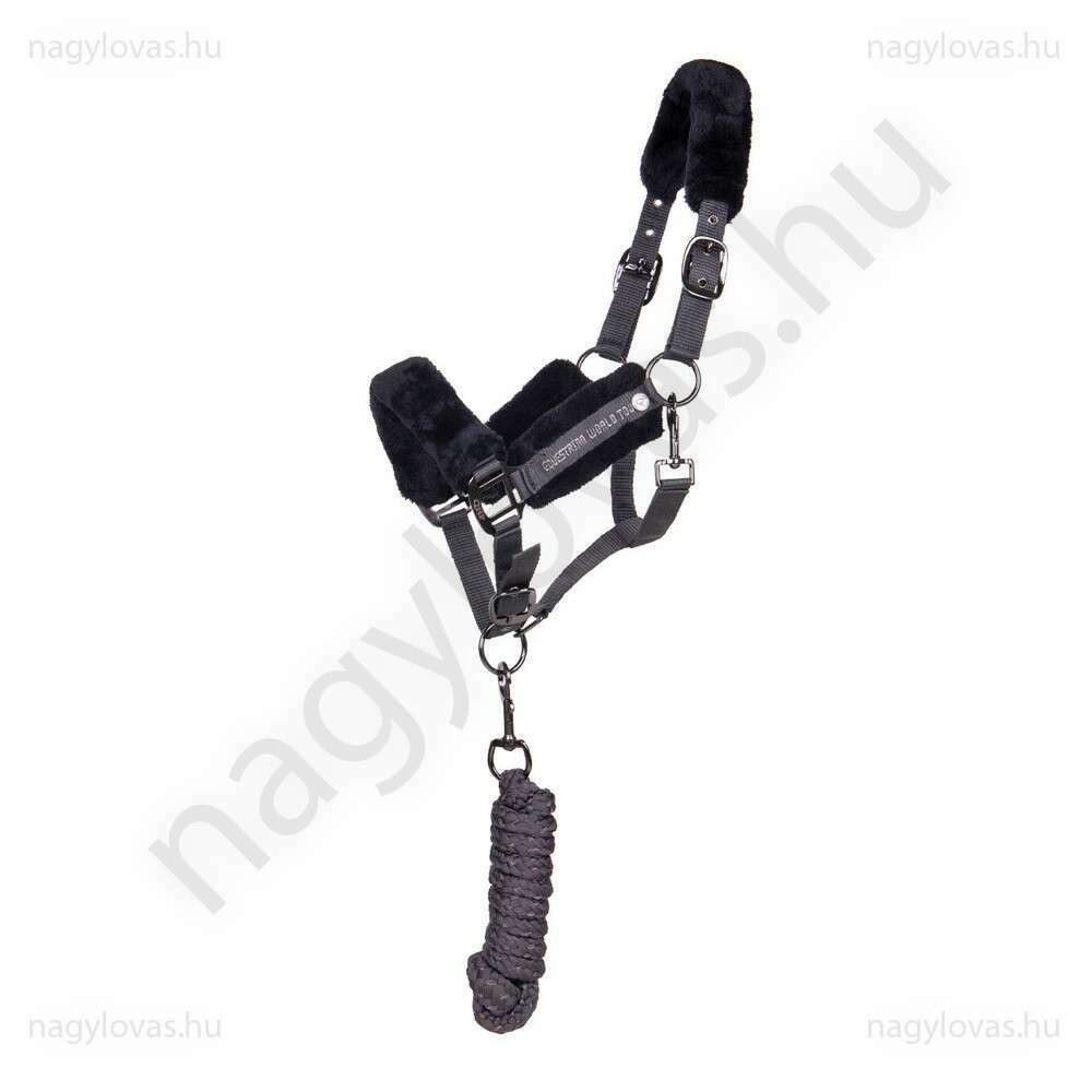 QHP World Tour szőrmés kötőfék szárral 