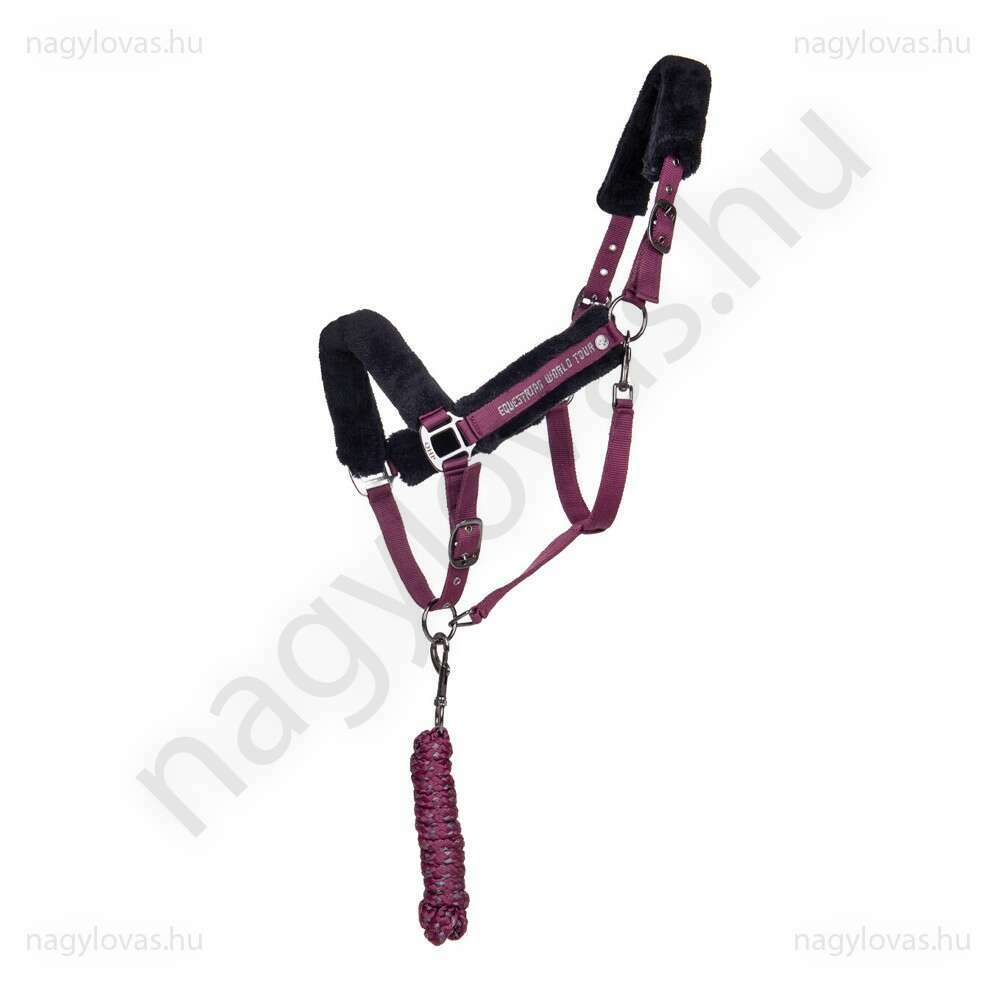 QHP World Tour szőrmés kötőfék szárral 