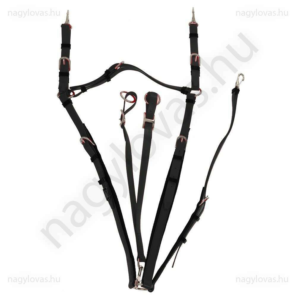 Supreme PVC szügyelő martingállal fekete full