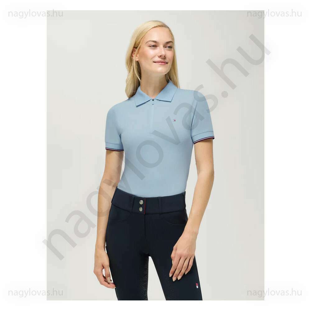 Tommy-Hilfiger Anaheim Zip női póló blue