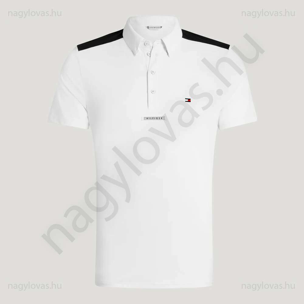 Tommy-Hilfiger Hemilton férfi versenypóló fehér