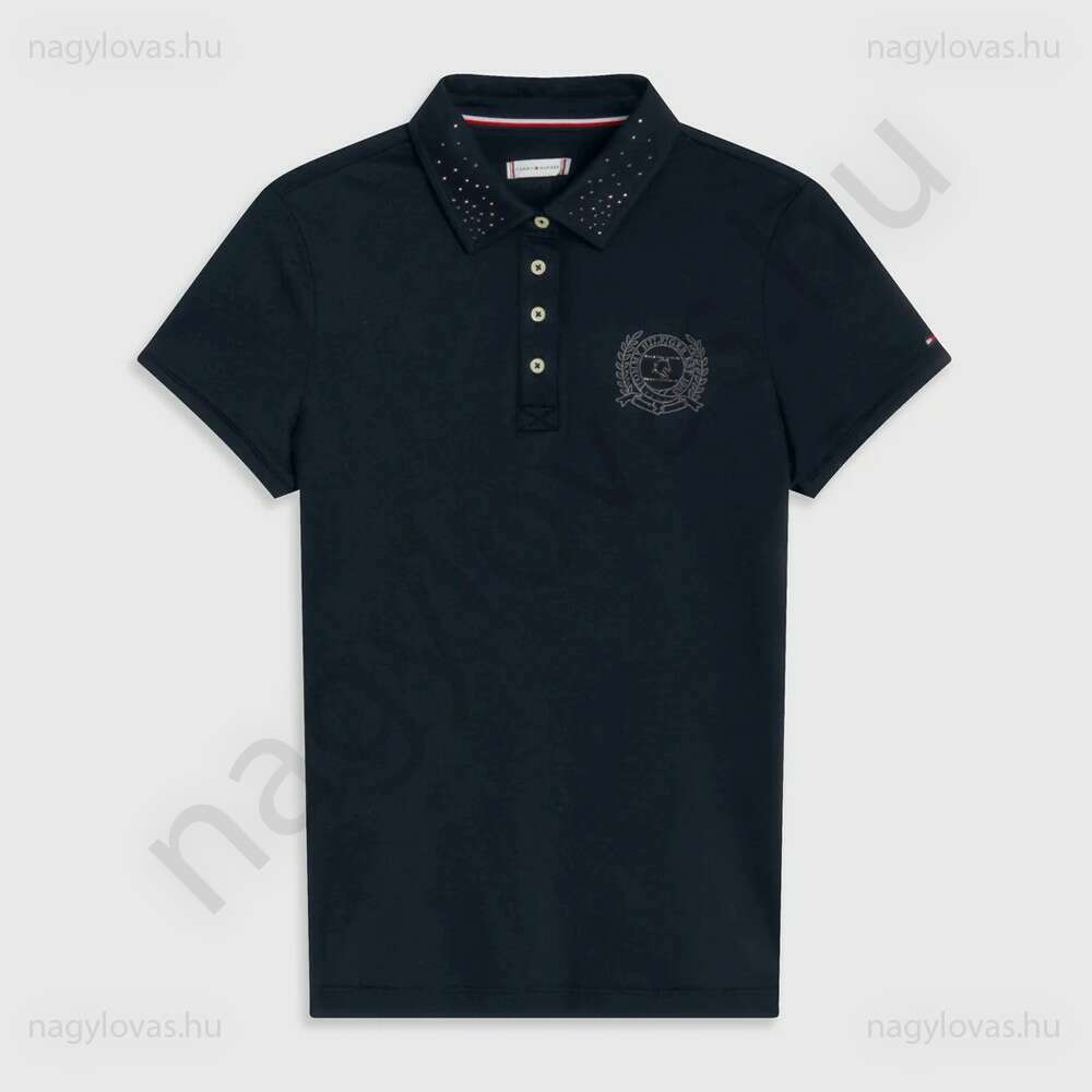 Tommy-Hilfiger Poloshirt női póló fekete