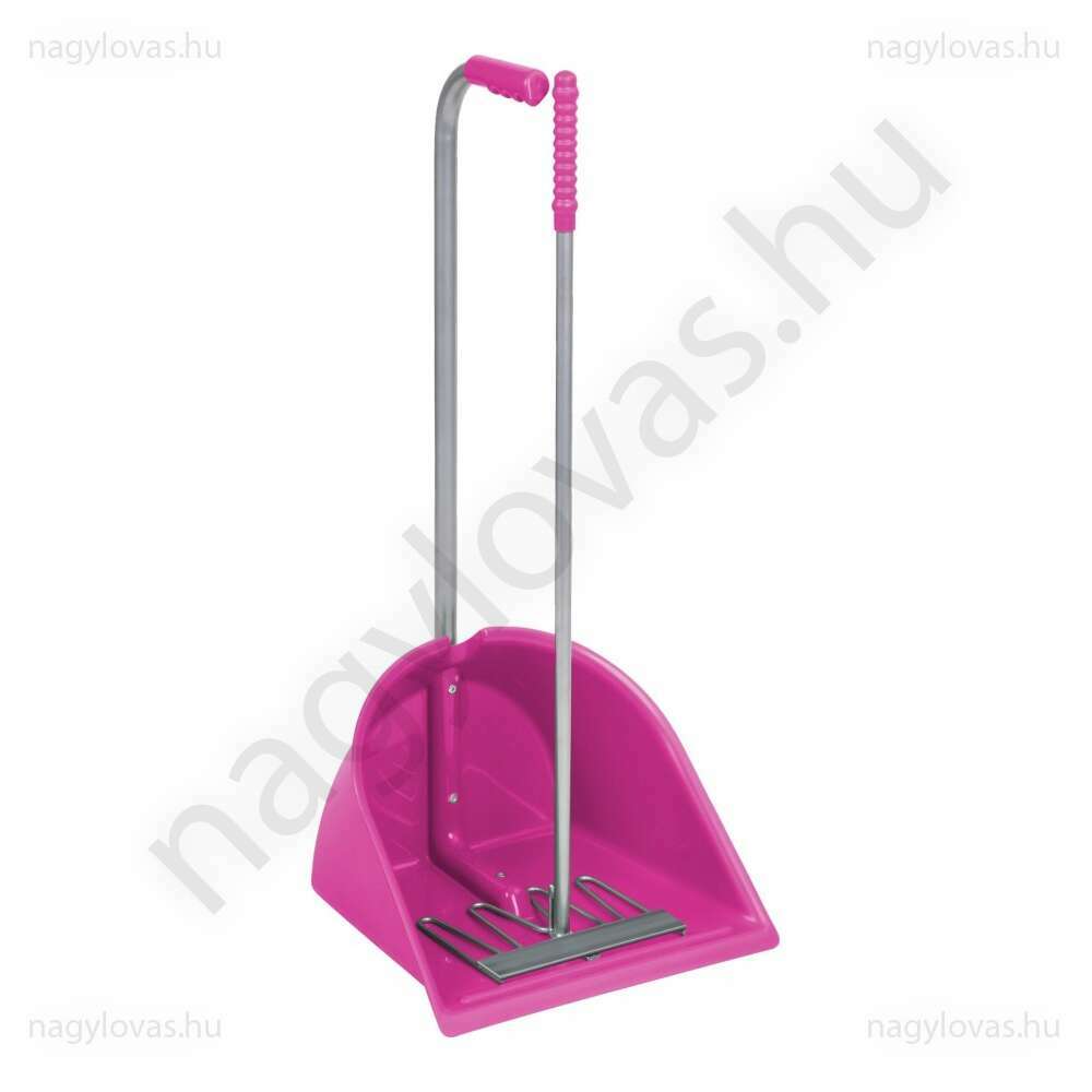 Trágyaszedő lapát gereblyével 75cm pink