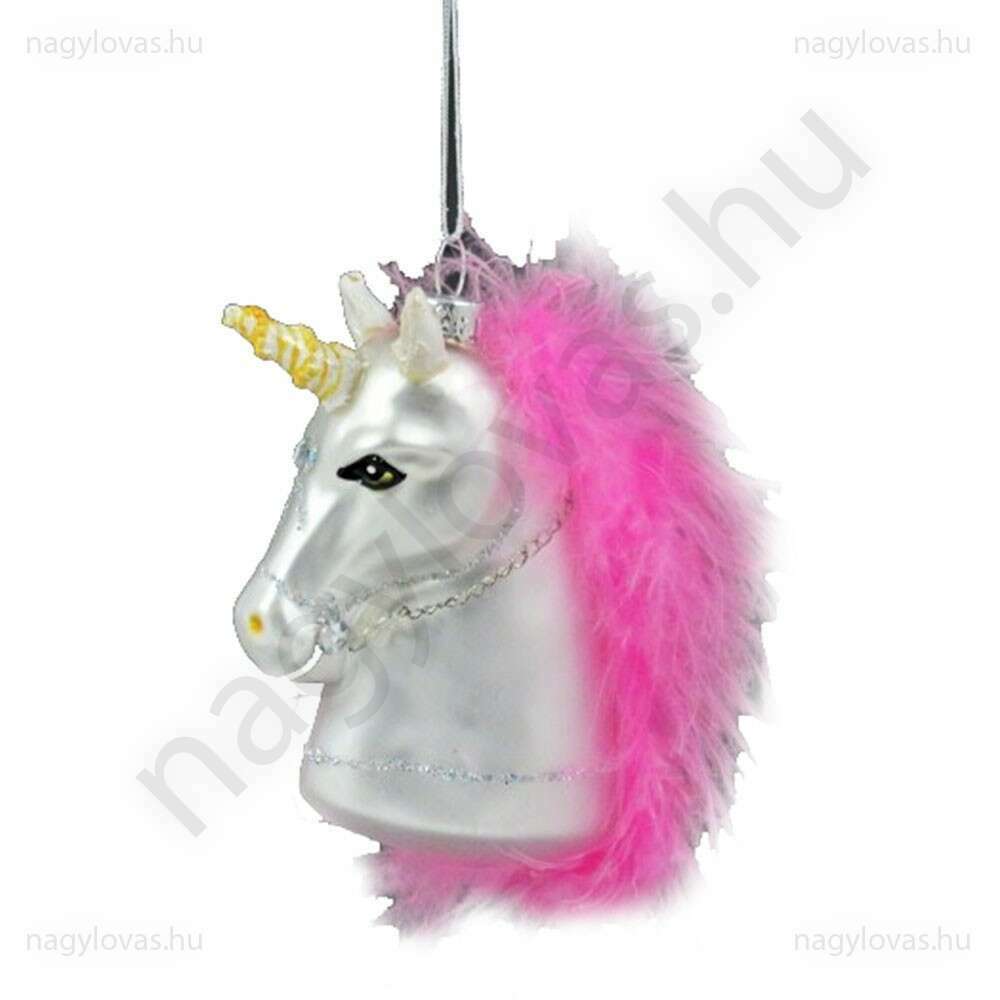 Unicorn karácsonyfadísz pink