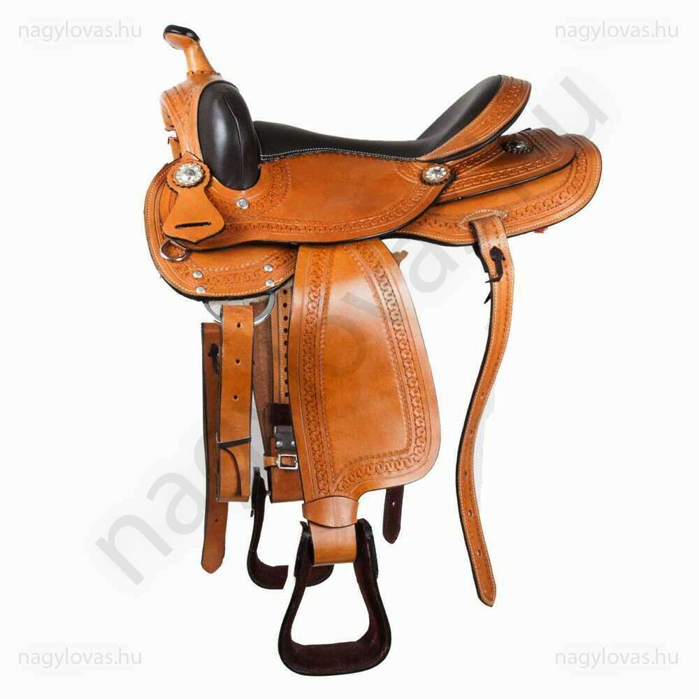 Western nyereg 16" sötétbarna