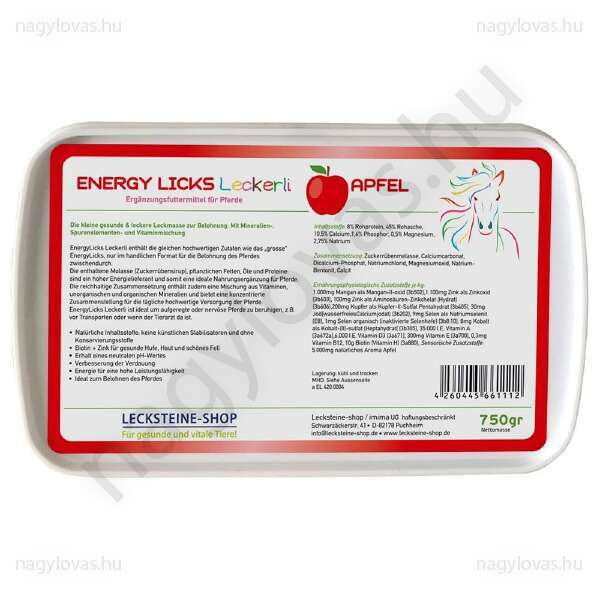 Energy Licks almás nyalótömb 750g