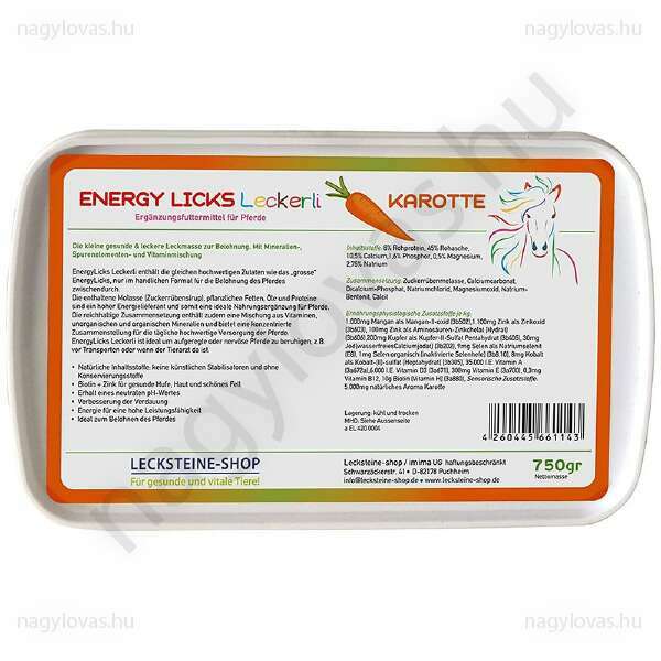 Energy Licks répás nyalótömb 750g