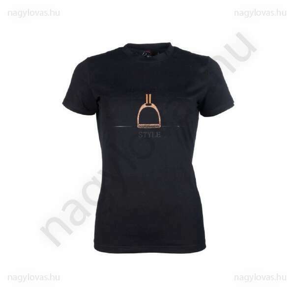 HKM Equine Sport póló fekete/rosegold