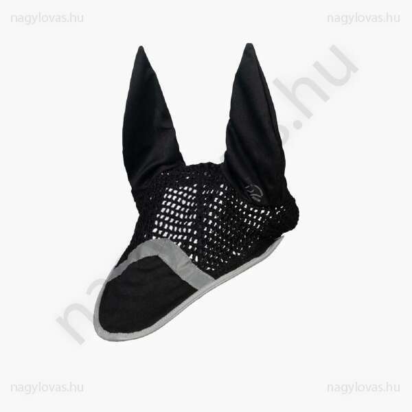 HKM fülvédő fényvisszaverő csíkkal fekete