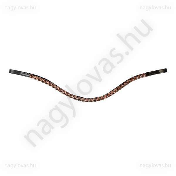 HKM Glamour rosegold barna homlokszíj