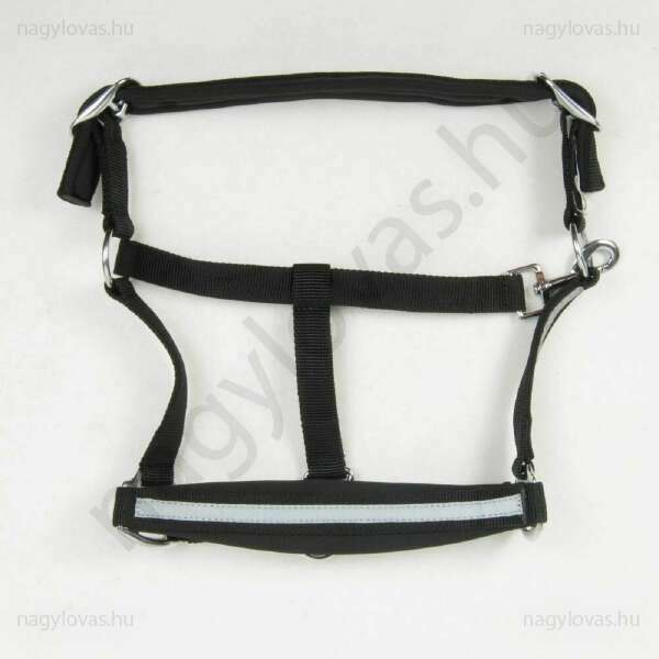 HKM Reflective fényvisszaverő kötőfék fekete