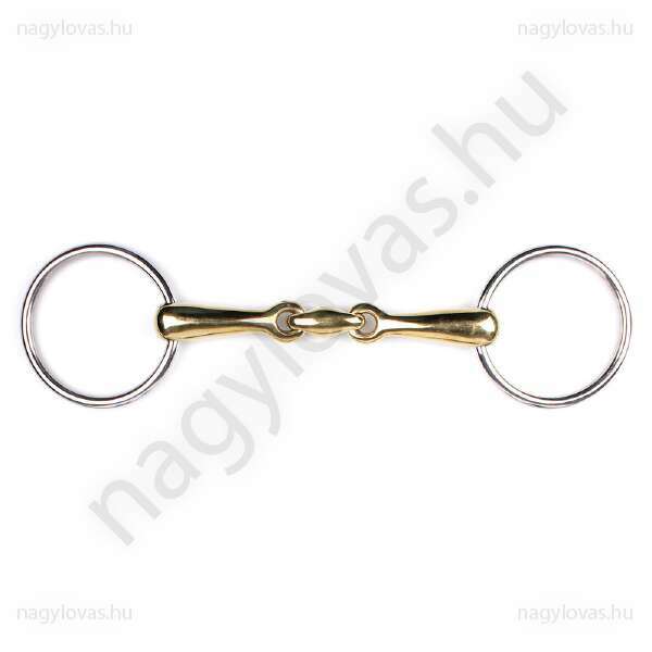 Kétszer tört Argentan rozsdamentes zabla - 12.5cm