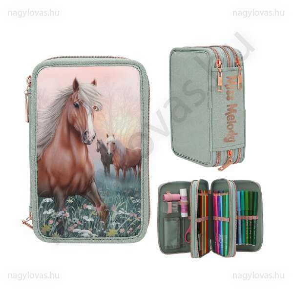 Miss Melody 3 emeletes töltött tolltartó