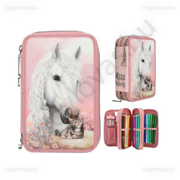 Miss Melody 3 emeletes töltött tolltartó