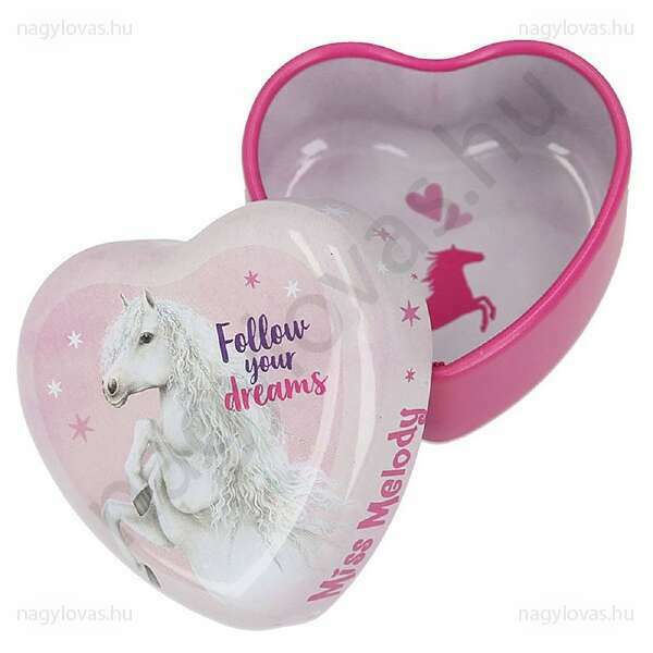 Miss Melody fém dobozka lovas mintával 