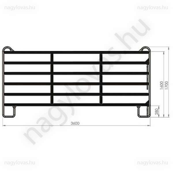 Oldal elem mobil boxhoz 3,6m