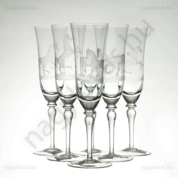 Pezsgős csiszolt pohár 6db/szett