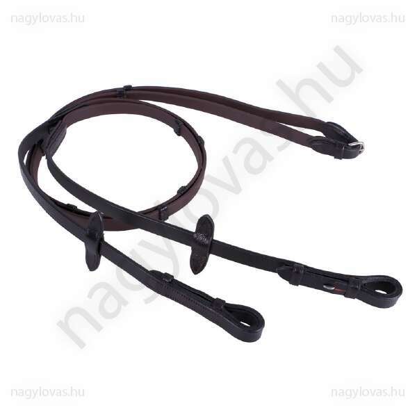 QHP bőr stoppos lovaglószár - Barna - Full