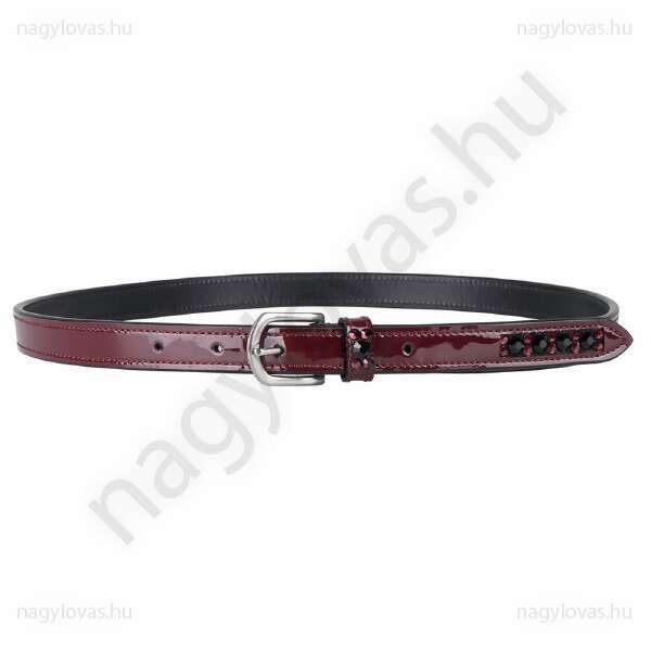QHP Chianti női lakkbőr öv burgundi 95 cm