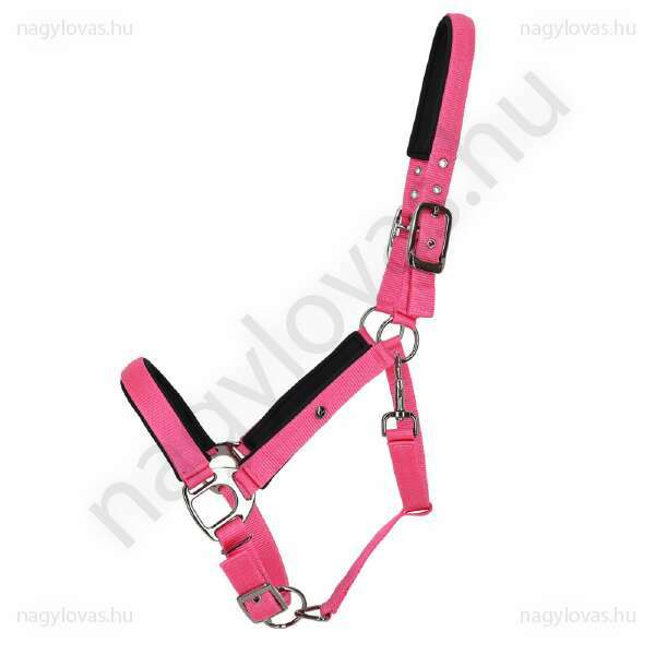 QHP Deluxe gurtnis bélelt kötőfék pink Full