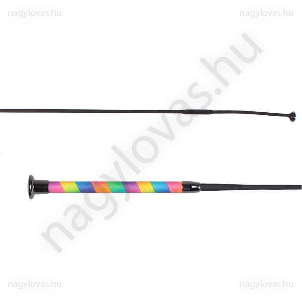 QHP Dressage whip Ombre Rainbow 90cm