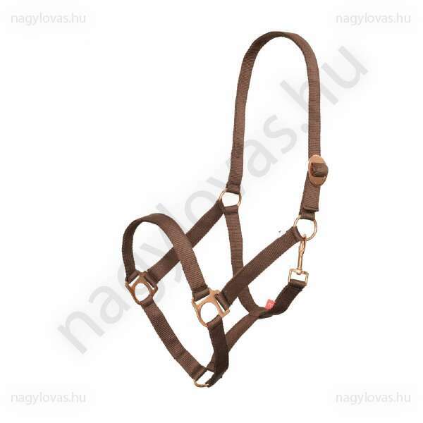 QHP Economic kötőfék walnut rosegold veretékkel