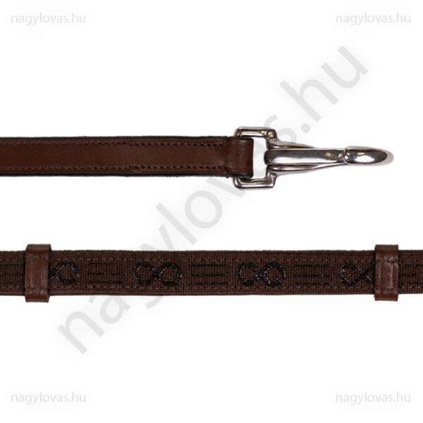 QHP FayRein bőr lovaglószár stoppokkal barna Full