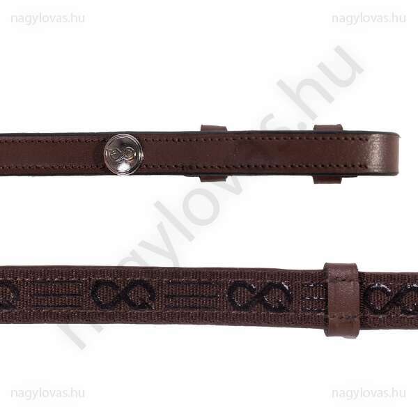QHP FayRein csúszásgátlós lovaglószár stoppokkal (8cm)barna Cob