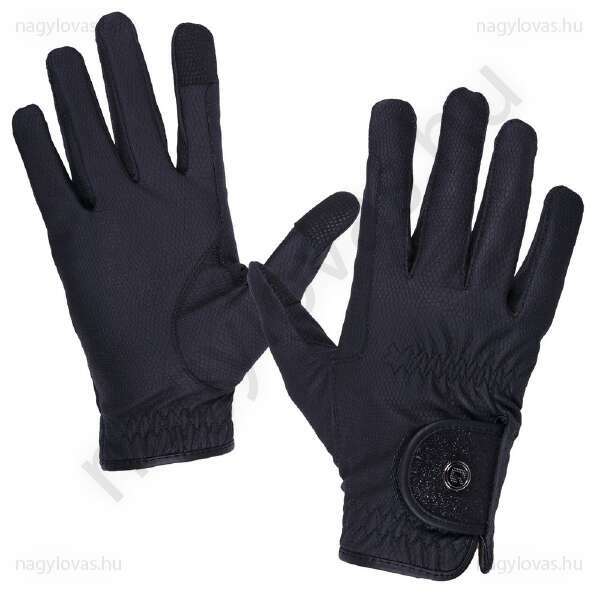 QHP Glitz  lovaglókesztyű fekete XL
