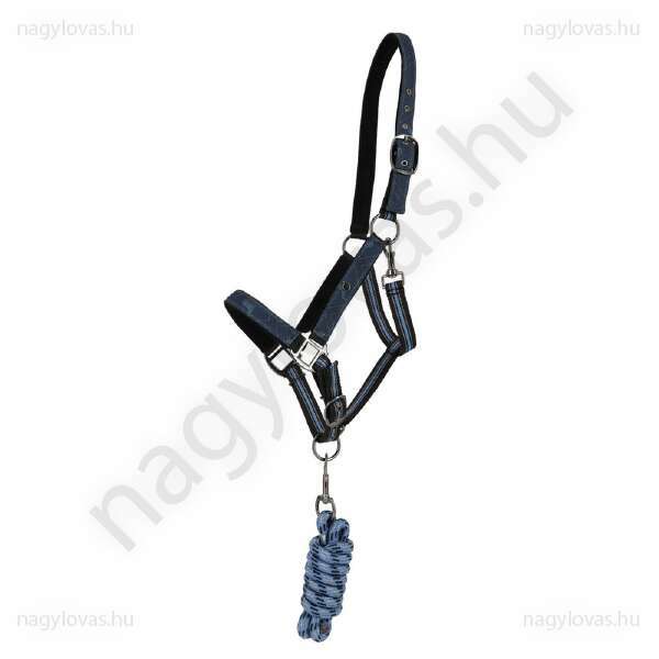 QHP kötőfék szárral navy dusk