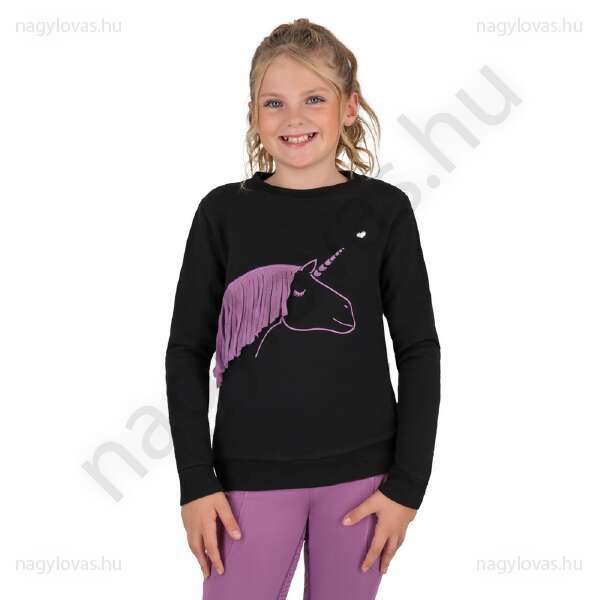 QHP Lize gyerek pulóver fekete/lila 104