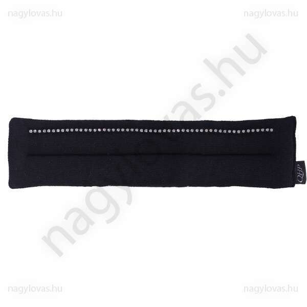 QHP Madelon orrszíjvédő fekete  strasszos  Cob