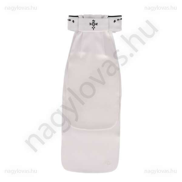 QHP Novah zsabós strasszos  nyakkendő fehér/fekete S