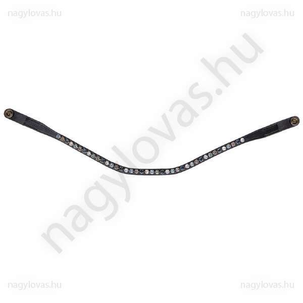 QHP ShineBright homlokszíj fekete/kék póni