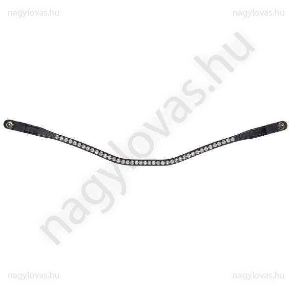 QHP ShineBright homlokszíj fekeze/ezüst póni