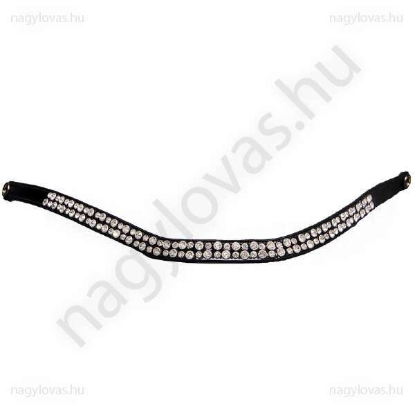 QHP SparklingStar  homlokszíj barna/ezüst cob