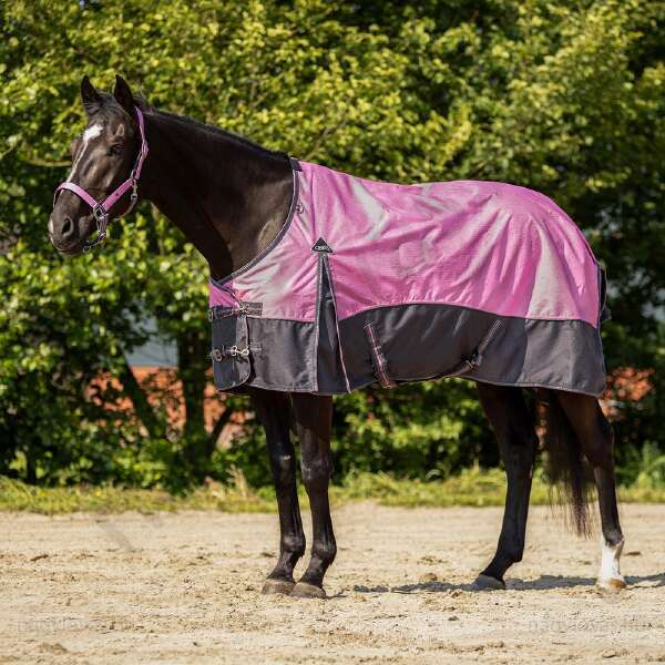 QHP vízálló karám lótakaró polár béléssel pink 165 cm