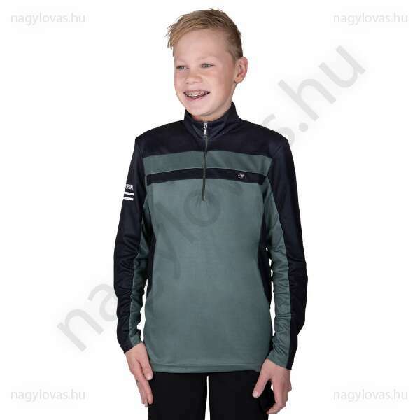 QHP Xavy Junior hosszú ujjú felső fekete/zöld 164