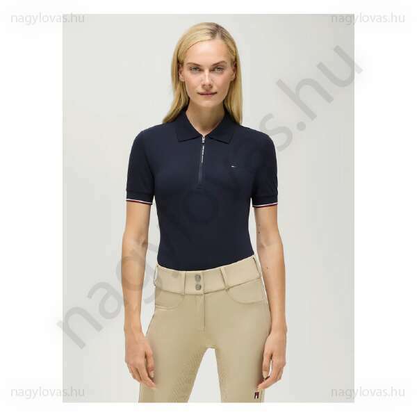 Tommy-Hilfiger Anaheim Zip női póló kék