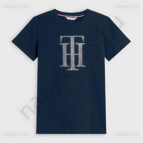 Tommy-Hilfiger T-shirt Rhinestone női póló kék