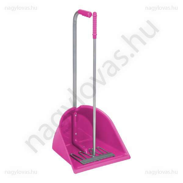 Trágyaszedő lapát gereblyével 75cm pink